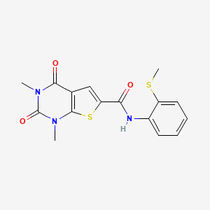 1,3-dimethyl-N-(2-(methylthio)phenyl)-2,4-dioxo-1,2,3,4-tetrahydrothieno[2,3-d]pyrimidine-6-carboxamide