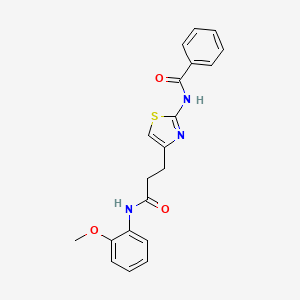 N-(4-(3-((2-methoxyphenyl)amino)-3-oxopropyl)thiazol-2-yl)benzamide