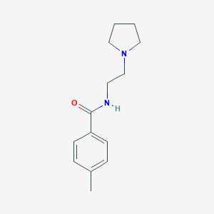 molecular formula C14H20N2O B294900 4-methyl-N-[2-(1-pyrrolidinyl)ethyl]benzamide 