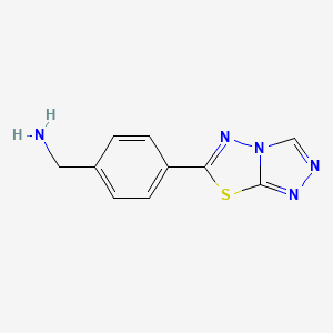1-[4-([1,2,4]Triazolo[3,4-b][1,3,4]thiadiazol-6-yl)phenyl]methanamine