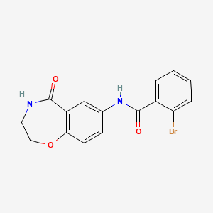 2-bromo-N-(5-oxo-2,3,4,5-tetrahydrobenzo[f][1,4]oxazepin-7-yl)benzamide