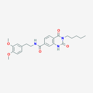 N-(3,4-dimethoxyphenethyl)-2,4-dioxo-3-pentyl-1,2,3,4-tetrahydroquinazoline-7-carboxamide