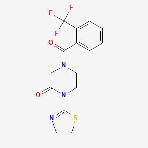 1-(Thiazol-2-yl)-4-(2-(trifluoromethyl)benzoyl)piperazin-2-one