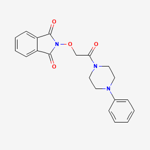 molecular formula C20H19N3O4 B2949009 2-[2-oxo-2-(4-phenylpiperazino)ethoxy]-1H-isoindole-1,3(2H)-dione CAS No. 339096-70-7