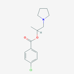 molecular formula C14H18ClNO2 B294902 1-(Pyrrolidin-1-yl)propan-2-yl 4-chlorobenzoate 