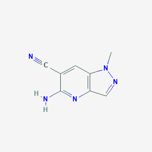 molecular formula C8H7N5 B2949022 5-Amino-1-methylpyrazolo[4,3-b]pyridine-6-carbonitrile CAS No. 2168542-76-3