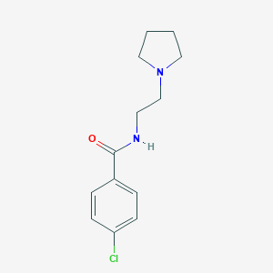 molecular formula C13H17ClN2O B294903 4-chloro-N-[2-(1-pyrrolidinyl)ethyl]benzamide 