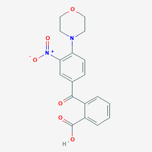 molecular formula C18H16N2O6 B2949031 2-{[4-(Morpholin-4-yl)-3-nitrophenyl]carbonyl}benzoic acid CAS No. 403668-52-0