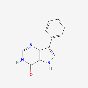 molecular formula C12H9N3O B2949036 7-phenyl-3,5-dihydro-4H-pyrrolo[3,2-d]pyrimidin-4-one CAS No. 71435-39-7