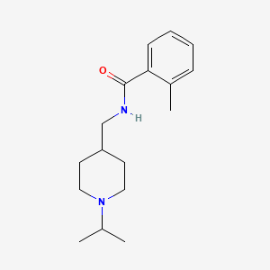 molecular formula C17H26N2O B2949041 N-((1-isopropylpiperidin-4-yl)methyl)-2-methylbenzamide CAS No. 946326-44-9