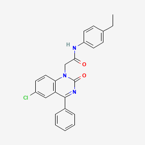 molecular formula C24H20ClN3O2 B2949044 2-(6-chloro-2-oxo-4-phenylquinazolin-1(2H)-yl)-N-(4-ethylphenyl)acetamide CAS No. 941982-51-0