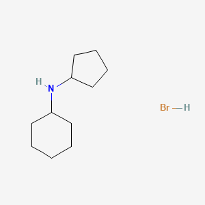molecular formula C11H22BrN B2949045 N-Cyclopentylcyclohexanamine hydrobromide CAS No. 1269147-25-2; 40649-25-0