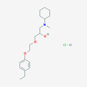 molecular formula C20H34ClNO3 B2949053 1-(Cyclohexyl(methyl)amino)-3-(2-(4-ethylphenoxy)ethoxy)propan-2-ol hydrochloride CAS No. 1215833-33-2