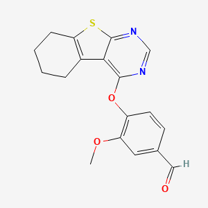 3-Methoxy-4-(5,6,7,8-tetrahydro[1]benzothieno[2,3-d]pyrimidin-4-yloxy)benzaldehyde