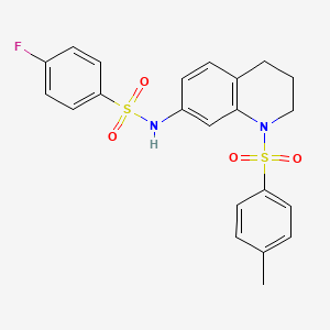 4-fluoro-N-(1-tosyl-1,2,3,4-tetrahydroquinolin-7-yl)benzenesulfonamide