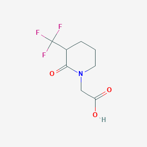 molecular formula C8H10F3NO3 B2949068 2-[2-Oxo-3-(trifluoromethyl)piperidin-1-yl]acetic acid CAS No. 2138039-59-3