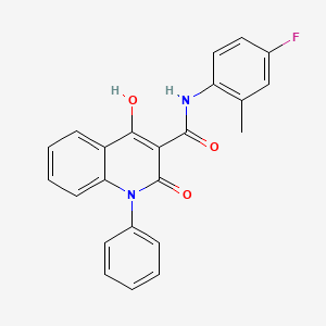 molecular formula C23H17FN2O3 B2949071 N-(4-fluoro-2-methylphenyl)-4-hydroxy-2-oxo-1-phenyl-1,2-dihydroquinoline-3-carboxamide CAS No. 1040645-53-1