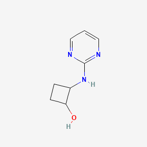 molecular formula C8H11N3O B2949072 2-[(Pyrimidin-2-yl)amino]cyclobutan-1-ol CAS No. 2200106-27-8