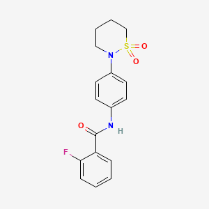 N-[4-(1,1-dioxothiazinan-2-yl)phenyl]-2-fluorobenzamide