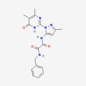 molecular formula C19H20N6O3 B2949079 N1-benzyl-N2-(1-(4,5-dimethyl-6-oxo-1,6-dihydropyrimidin-2-yl)-3-methyl-1H-pyrazol-5-yl)oxalamide CAS No. 1013987-20-6