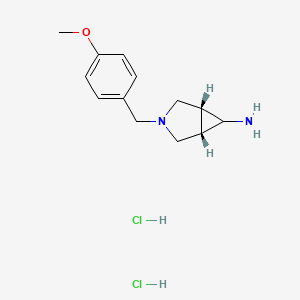 (1S,5R)-3-[(4-Methoxyphenyl)methyl]-3-azabicyclo[3.1.0]hexan-6-amine;dihydrochloride