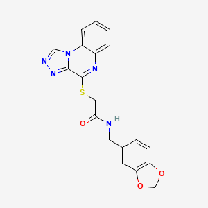 2-([1,2,4]triazolo[4,3-a]quinoxalin-4-ylthio)-N-(benzo[d][1,3]dioxol-5-ylmethyl)acetamide