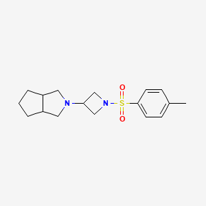 molecular formula C17H24N2O2S B2949083 2-[1-(4-Methylphenyl)sulfonylazetidin-3-yl]-3,3a,4,5,6,6a-hexahydro-1H-cyclopenta[c]pyrrole CAS No. 2415601-71-5