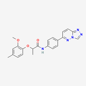 N-(4-([1,2,4]triazolo[4,3-b]pyridazin-6-yl)phenyl)-2-(2-methoxy-4-methylphenoxy)propanamide