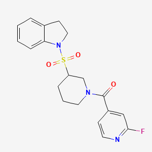 1-{[1-(2-fluoropyridine-4-carbonyl)piperidin-3-yl]sulfonyl}-2,3-dihydro-1H-indole