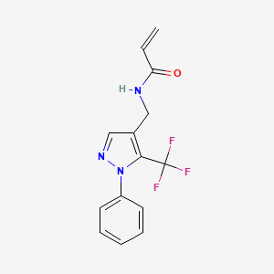 N-[[1-Phenyl-5-(trifluoromethyl)pyrazol-4-yl]methyl]prop-2-enamide