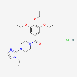(4-(1-ethyl-1H-imidazol-2-yl)piperazin-1-yl)(3,4,5-triethoxyphenyl)methanone hydrochloride