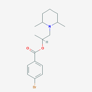 molecular formula C17H24BrNO2 B294911 1-(2,6-Dimethylpiperidin-1-yl)propan-2-yl 4-bromobenzoate 