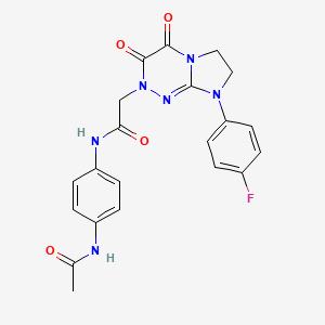 N-(4-acetamidophenyl)-2-(8-(4-fluorophenyl)-3,4-dioxo-3,4,7,8-tetrahydroimidazo[2,1-c][1,2,4]triazin-2(6H)-yl)acetamide