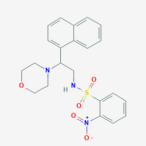 N-(2-morpholino-2-(naphthalen-1-yl)ethyl)-2-nitrobenzenesulfonamide