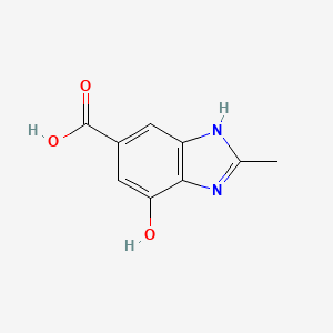 molecular formula C9H8N2O3 B2949114 4-Hydroxy-2-methyl-1H-benzo[d]imidazole-6-carboxylic acid CAS No. 1784661-23-9