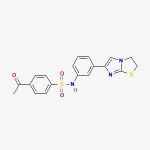 4-acetyl-N-(3-(2,3-dihydroimidazo[2,1-b]thiazol-6-yl)phenyl)benzenesulfonamide