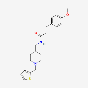 3-(4-methoxyphenyl)-N-((1-(thiophen-2-ylmethyl)piperidin-4-yl)methyl)propanamide