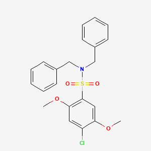 N,N-dibenzyl-4-chloro-2,5-dimethoxybenzene-1-sulfonamide