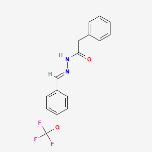 molecular formula C16H13F3N2O2 B2949131 2-phenyl-N'-[(1E)-[4-(trifluoromethoxy)phenyl]methylidene]acetohydrazide CAS No. 868630-55-1