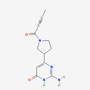 2-Amino-4-(1-but-2-ynoylpyrrolidin-3-yl)-1H-pyrimidin-6-one