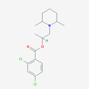molecular formula C17H23Cl2NO2 B294915 1-(2,6-Dimethylpiperidin-1-yl)propan-2-yl 2,4-dichlorobenzoate 