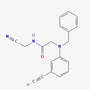 2-[benzyl(3-ethynylphenyl)amino]-N-(cyanomethyl)acetamide