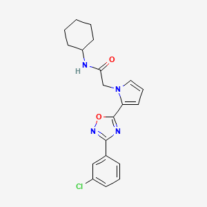 2-{2-[3-(3-chlorophenyl)-1,2,4-oxadiazol-5-yl]-1H-pyrrol-1-yl}-N-cyclohexylacetamide