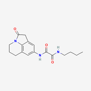 molecular formula C17H21N3O3 B2949175 N1-butyl-N2-(2-oxo-2,4,5,6-tetrahydro-1H-pyrrolo[3,2,1-ij]quinolin-8-yl)oxalamide CAS No. 898454-67-6