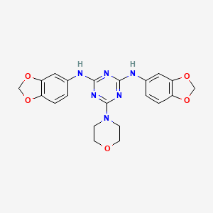 N2,N4-bis(benzo[d][1,3]dioxol-5-yl)-6-morpholino-1,3,5-triazine-2,4-diamine