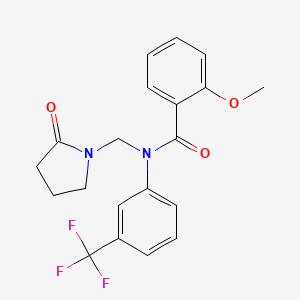 2-methoxy-N-[(2-oxopyrrolidin-1-yl)methyl]-N-[3-(trifluoromethyl)phenyl]benzamide