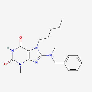8-(benzyl(methyl)amino)-3-methyl-7-pentyl-1H-purine-2,6(3H,7H)-dione