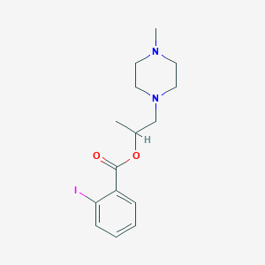 molecular formula C15H21IN2O2 B294920 1-(4-Methylpiperazin-1-yl)propan-2-yl 2-iodobenzoate 