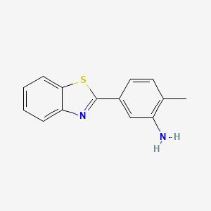 molecular formula C14H12N2S B2949202 5-(1,3-Benzothiazol-2-yl)-2-methylaniline CAS No. 313402-37-8