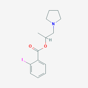 molecular formula C14H18INO2 B294922 1-(Pyrrolidin-1-yl)propan-2-yl 2-iodobenzoate 